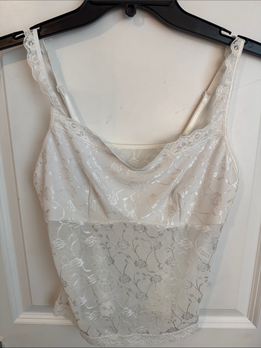 vassarette Ivory Lace Trim Camisole